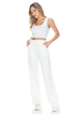 Lace Inset Scuba Straight Leg Pant
